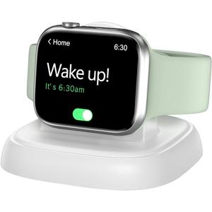 NEWDERY Charger Stand for Apple Watch, Portable Watch Charger for iWatch with USB C Cable,Fast Charging,Wireless Charging Station for iWatch Series 10/9/8/7/6/Ultra/5/3/2/SE, White