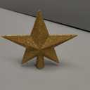 Glitter Christmas Star Tree Topper for Holiday Decorations, Christmas Tree Decoration for Holiday Ornament and Home Decor, Shatterproof Tree Toppers for Party Indoor  Outdoor-Gold 10 inch