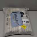 MooMee Striped Duvet Cover Set 100% Washed Cotton Linen Like Textured Breathable Durable Soft Comfy (Tannish Linen Grey White Wide Stripes, Queen 90"x90")