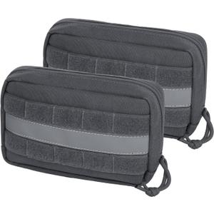 OneTigris Service Dog Vest Harness Saddle Bag Backpack Pouch, Emotional Support, Service Dog in Training,Quality Saddlebag for Tactical Dogs Vests(Grey)