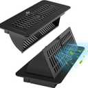 Floor Vent Covers for Home Floor 4 x 10 inch, Adjustable Air Vent Deflectors for Home Floor, Upgraded Floor Register with Removable Strap for Checking Airflow, for Sidewall, Office or Ceiling, 2 Pack