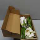 12 Piece 26" Calla Lily Artificial Flowers,Real Touch Long Stem Faux Calla Lillies for Tall Vases,Indoor Wedding Office Home Decor (White)