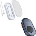 HONKID Wireless Charging Station for Magic Mouse 2, QI Mobile Phone and AirPods, Double-Sided Charging, 3 in 1 Wireless Charging Dock, USB-A to USB-C Cable Long 5ft,White