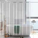YISURE No Hook Clear Shower Curtain Liner PEVA Plastic Waterproof Heavy Duty Bathroom Curtain Hook Free Transparent Shower Liner 72x74 Inches