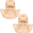Tudomro Egg Chair Cushion Filling 2.58 kg 51 x 37 Inch Replacement Rocking Wicker Chair Cushions High Back Swing Hammock Hanging Cushion for Indoor Outdoor Patio(Beige,2 Pcs)