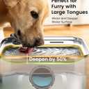 oneisall Dog Water Fountain, 2.6Gal/10L Stainless Steel Dog Water Bowl Dispenser with Deeper Drinking Aera & Washable Filter, Ultra-Quiet Pet Water Fountain for Small Medium Large Dogs(with 5 Fllters)