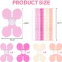 16Pcs Pink-White Peach Party Decorations Streamers Garland, 160FT Four-Leaf Clover Hanging Banner, Paper Garland Pastel Streamers for Birthday Bachelorette Wedding Baby Shower Decorations for Girl