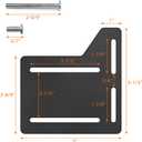 Yuleimy Headboard Adapter Kit, 2 PCS Headboard Brackets for Metal Bed Frame, Full to Queen Conversion Kit