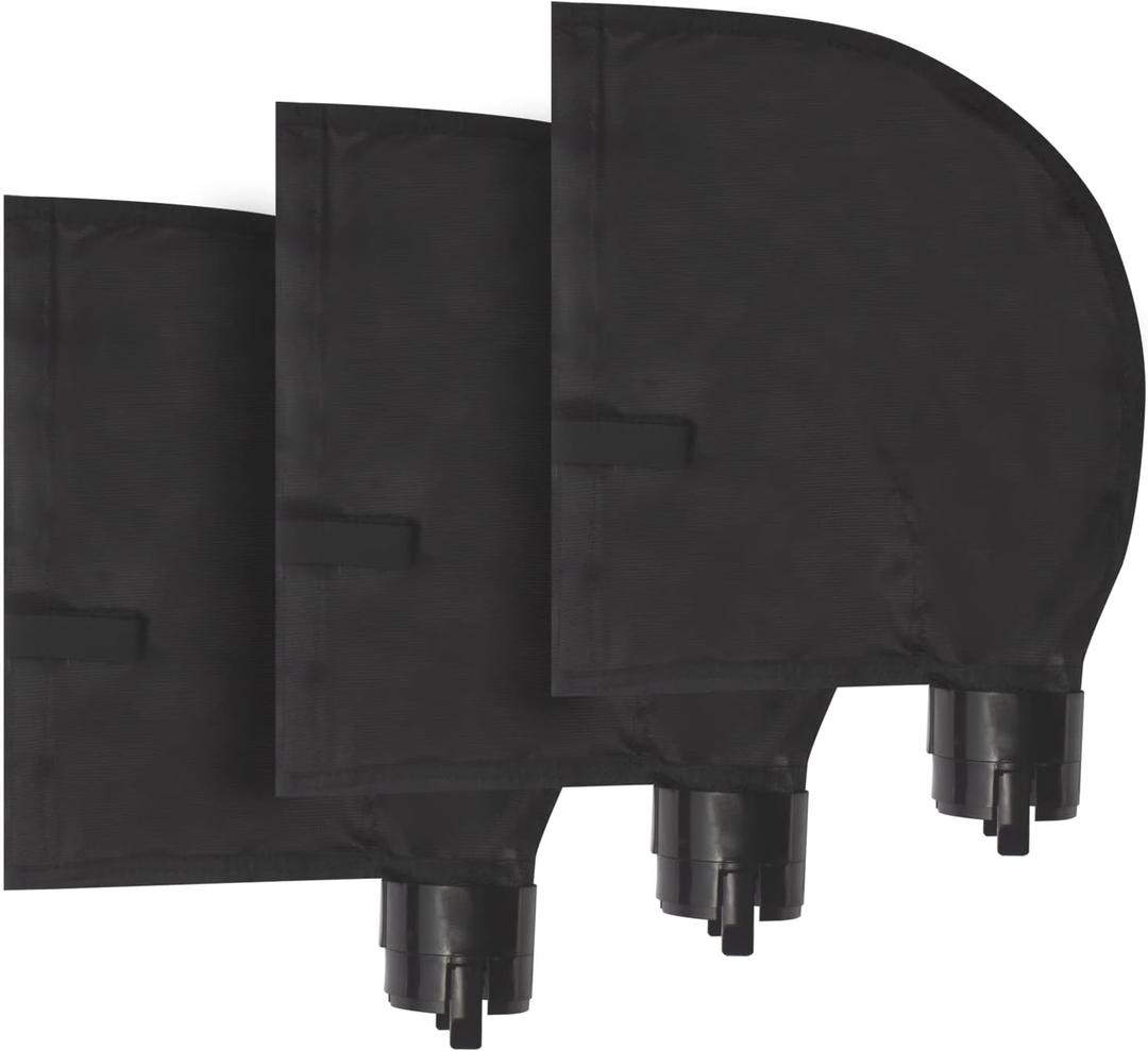 UCEDER Black 360 380 Bag Replacement for Polaris Pool Cleaner Parts,All Purpose Pool Debris Filter Bags with Hook and Loop Closure(3 Pack) (Non-zippered Bag)