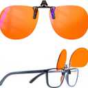 Goiteia Orange Blue Light Blocking Glasses Clip on for Migraine-Gaming Glasses for Eyes Strain/Light Sensitive-Help to Sleep