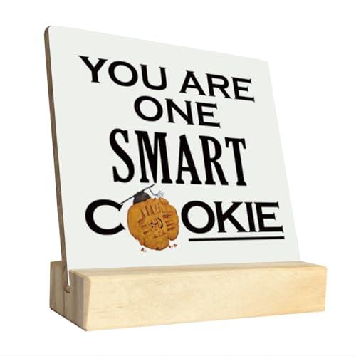 Pack Of 3 Funny Graduation Wood Plaque, You Are One Smart Cookie, Plaque with Wooden Stand, Funny Graduation Wood Sign Gift, Graduation Class of 2023 Gift, Gift for Daughter, Graduation, Best Friends, Family B1