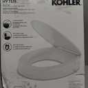 KOHLER 25876-0 Hyten 3" Height, Elevated Soft Close Round Toilet Seat, Contoured Seat with Grip-Tight Bumpers, Quick-Attach Hardware, White