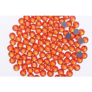 3000 pcs SS20 Hot Fix Glass Flatback Rhinestones Bulk Round Crystal Gems Rhinestones for Crafts Art Clothes Shoes(Orange)