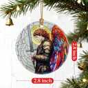 2 x Archangel Michael Ornament | Christmas Ornaments, Christmas Tree Ornaments, Holiday Decor, Warrior Angel Decor | Religious Gifts, Christian Gifts | Faithful Gift, Spiritual Guardian Gift
