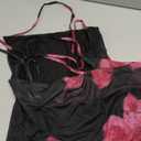 Milumia Women's Floral Criss Cross Tie Backless Maxi Dress Sleeveless Vacation Fitted Long Dresses (Medium, Black)