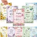 Pajean 100 Pcs Christian Gift Bags Mother's Day Floral Bible Verse Plastic Bags with Handles Religious Party Favor Pouch Inspirational Flower Candy Goodie Pouch for Women Wedding Church Gifts Supply