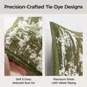 A Moment Throw Pillow Covers 20x12 Inch Set of 2, Soft Textured Decorative Tie-Dye Style Christmas Cushion Covers, Modern Boho Farmhouse Home Decor Pillow Cases for Couch, Bed, Living Room,Olive Green