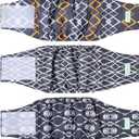 wegreeco Washable Male Dog Belly Band (Stylish Pattern)- Pack of 3 - Washable Male Dog Belly Wrap, Dog Diapers Male (Black Geometric, Medium) (Medium (15" to 17"))