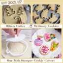 Butterfly Cookie Cutters with Plunger Stamps Handle Detailed 3.5" PLA Cutters for Baking Fondant Cutters Pastry Biscuit Baking Clay DIY Molds