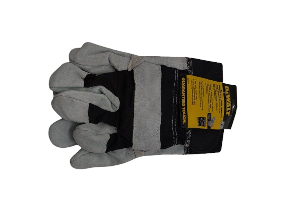 DEWALT DPG41 Premium Split Cowhide Lather Palm Glove, Multi, Large (Gray)