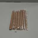 Whaline 8Pcs 10 Inch Sahara Beige Spiral Taper Candles Dripless Twisted Wax Candles Long Unscented Candlesticks for Wedding Holiday Celebration Home Party Dining Table Supplies