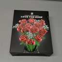 Sopu Red Rose Bouquet Building Set, 960PCS Roses Artificial Flowers Botanical Collection for Dinner Table Home Decor, Gift for Mothers Day Mom Birthday Gifts Flower Home Decor