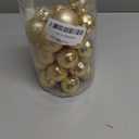34Pcs Christmas Balls - Shiny, Glossy, Matte, Glitter, and Mirror Finish Christmas Ornaments, PVC,Gold
