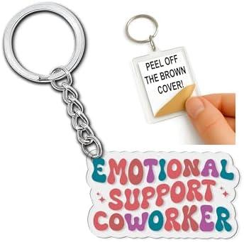 Pack of 4 TADAVAX Keychain - Funny Office Humor Acrylic Keychain - Work Friend Appreciation Gifts, Sarcastic Workplace Accessory for Employees & Colleagues - Office Gifts for Team Morale