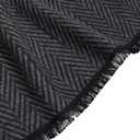 Men's Winter Warm Scarf Premium Cashmere Feel, Luxuriously Soft Long Plaid Pattern (Black/Pattern01)