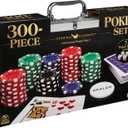 Spin Master Games, Cardinal Classics, 300-Piece Poker Set with Aluminum Carrying Case & Professional Weight Chips & Poker Dice, for Ages 8+