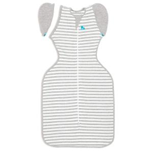 Love to Dream Swaddle Up Transition Swaddle, Patented Zip-Off Wings, Gently Help Baby Transition from Being Swaddled to Arms Free When Showing Signs of Rolling, 1.0 TOG, 13-19 lbs, Gray