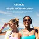 GIMME Beauty Sweet Dreams Satin Bonnet - Ultra-Soft Sleep Bonnet - Smooth & Frizz-Free Hair - Breathable Satin with Stretchy Band - Compatible with Heatless Curlers - Thick Hair, Black, 1 Count