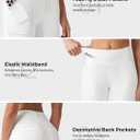 Willit Women's Yoga Pants Wide Leg Dress Work Pants Stretch Casual Pants Slacks with Pockets High Waist 28" 30" 32" (White)