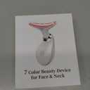 Red-Light-Therapy-for-Face and Neck, Red Light Therapy Wand, 7 Color Led Face Neck Massager for Skin Care, White