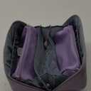 BOYATU Travel Makeup Bag Organizer Cosmetic Bag: 3 Pcs Set Make up Bags for Women with Handle - Waterproof Vegan Leather Toiletry Bags with Comparments (C-01-Purple)