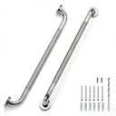 24 Inch Grab Bars for Shower, Stainless Steel Safety Handicap Grab Bars for Bathroom, Anti-Slip Shower Handle, Wall Mounted (2 Pack, Polished Nickel)