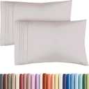 Queen Pillow Cases Set of 2 - Ultra Soft Hotel Quality Pillowcase Covers - Comfy, Cozy & Wrinkle Free - Shrink, Stain & Fade Resistant - Machine Washable Pillow Protectors - 2 Piece Set - Light Grey