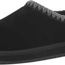 Lands' End Hearth Warm Fuzzy Slip On Slippers for Women, Indoor Outdoor Comfortable Suede Womens Slippers Size 6 to 11, Brown or Black (8)
