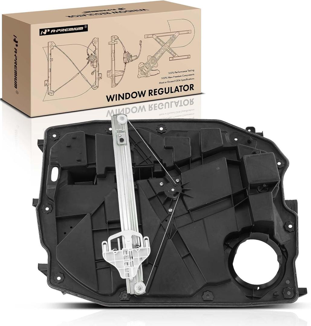 A-Premium Power Window Regulator with Motor and Panel Replacement for Jeep Liberty 2008-2012 (2 Pin Connector) Front Right Passenger Side