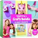 Unicorn Craft Kit for Girls - 12 Projects - Gifts for 5 Year Old Girl - Arts and Crafts for Kids 4-8 - Toys for Ages 5-7 - 4 5 6 7 8 Year Old Girl Birthday Gift - Unicorn Toys for Girls Age 4-6
