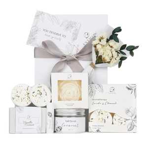 EXTALOW Spa Gifts for Women Bath and Body Gift Basket Mothers Day Gifts Coconut Lavender Home Spa Set Self Care Gift for Mom Sister Her Wife Birthday Gifts Spa Kit Care Package Thank You Gift