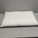 Three Geese Luxury Flat Thin Goose Feather Down Pillows Standard Size, 2.5" Height, 100% Cotton Cover, Medium Firm Hotel Collection Ultra Slim Thin Bed Pillows, Machine Washable, 18 x 26 Inches (Solid White)