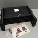 Dog Stairs for Car - Foldable Dog Ramps for Large Dogs with Non Slip Surface, Portable Dog Steps for Cars and SUV, Truck, Support Up to 200 Lbs (Black)