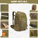 Maelstrom Tactical Backpack for Men, Water Resistant 40L Military Backpack, for Hiking, Camping, Gym with Molle System (Khaki)