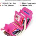 FALAN MULE Small Wallet for Women Leather Bifold Compact RFID Blocking Small Womens Wallet Purse