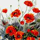 KOMI Flower Paint by Numbers Kit for Adults, Adult Paint by Number Flowers Kits on Canvas Painting Art Craft Kits for Adults 16x20inch Frameless, Dancing Flower