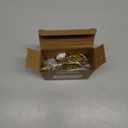 Gejoy Mini Christmas Star of Bethlehem Tree Topper with Lights Glitter Gold Christmas Star Xmas Small Tree Topper Holiday Ornament Party Office Decorations