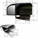 CIPA 11550 Custom Towing Mirror Set for Ford 15-Current , Black