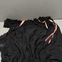 OYOANGLE Women's Off the Shoulder Sheer Nightgowns Bow Short Puff Sleeve Maxi Nightdress Sleepwear (Medium, Black)