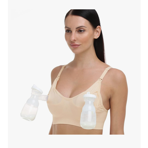 GXXGE Nursing Bra Support Pumping Bra Hands Free All in One Maternity Bra Comfortable Breast No Pad Pumps Bra XL